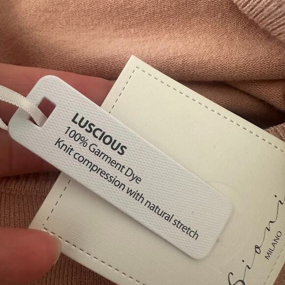 Sioni Milano Sweater Size XL 3D Heart Soft Blush Pink Romantic Euro Whimsy Cozy - Picture 6 of 10